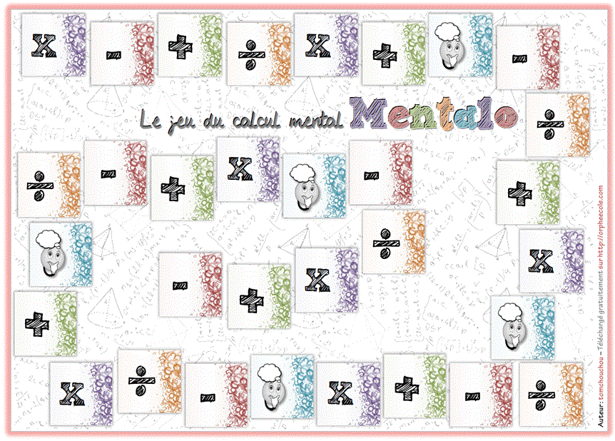 Jeux De Maths Mentalo Soustracto Et Multiplicato Orph ecole