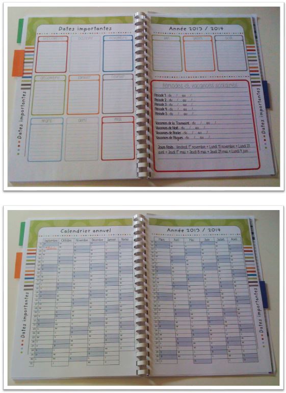 Cahier de planification (cahier journal, relevé de notes, calendrier etc…)  - Orphéecole