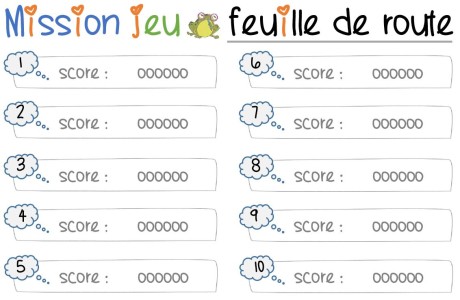 Les élèves remplissent leur feuille de route en coloriant autant de ronds qu'ils ont réussi d'exercices pour chaque fiche "mission". Il y a 10 fiches par périiode.