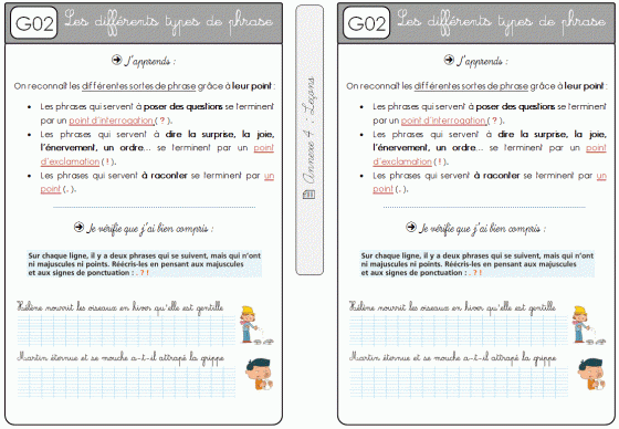 types de phrase